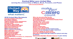 Desktop Screenshot of centralmillelacsunitedway.org