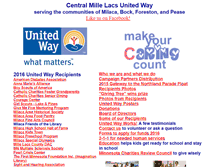 Tablet Screenshot of centralmillelacsunitedway.org